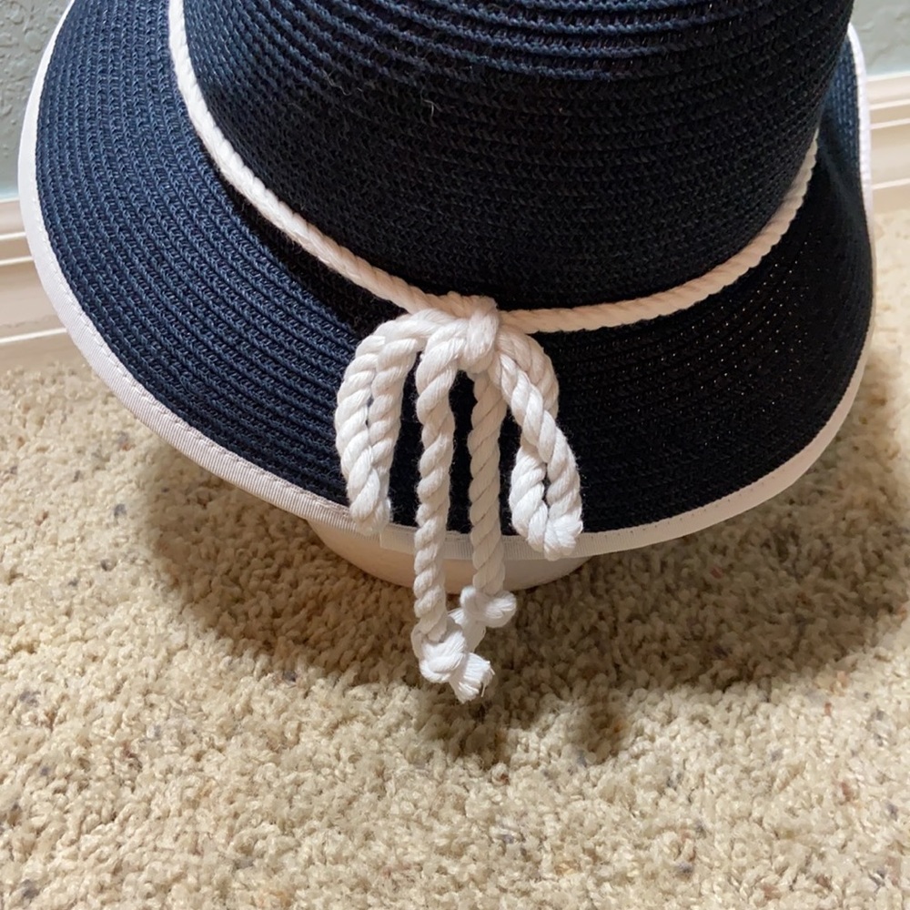 Scala Paper Straw Bucket Hat With Rope Trim - image 7